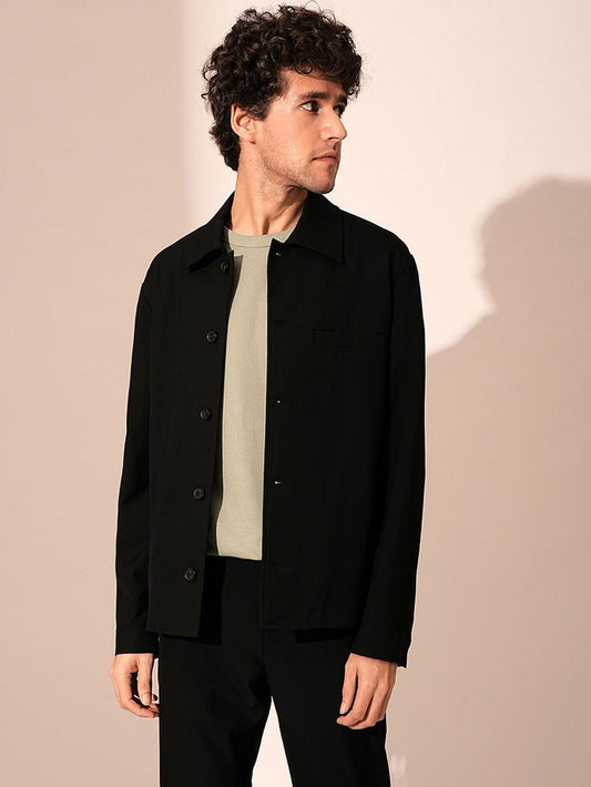 Black Regular Fit Hybrid Blazer