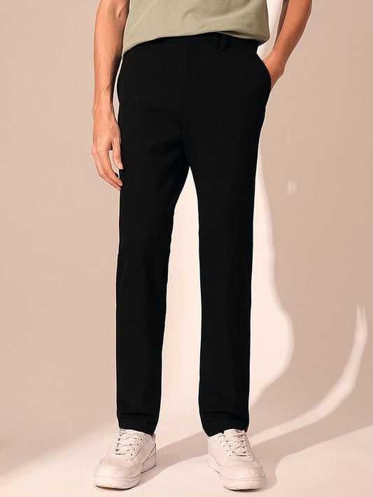 Black Slim Fit Tailored Trousers