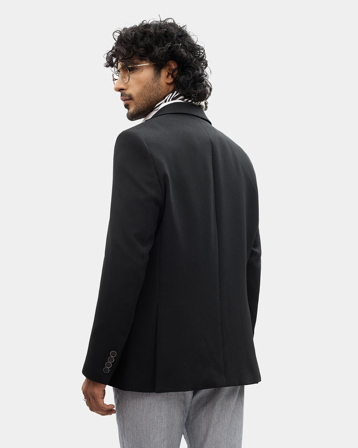 Black Solid Blazer - Rafferty