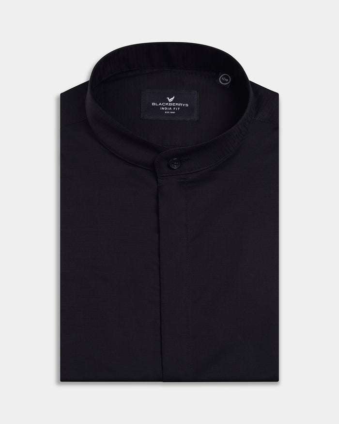 Black Solid Shirt - Sellex