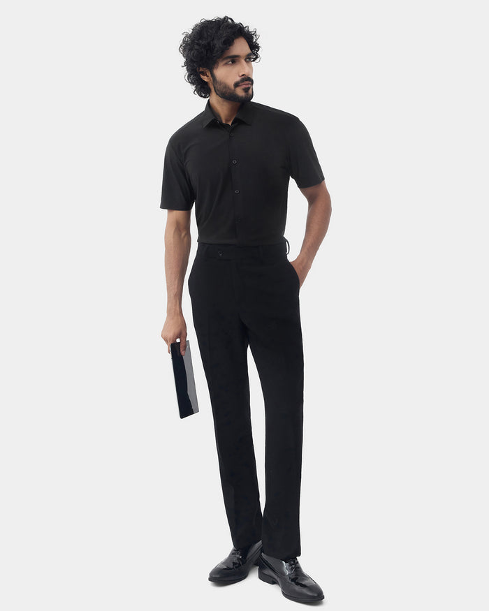 Black TechPro Textured Shirt - Kanon