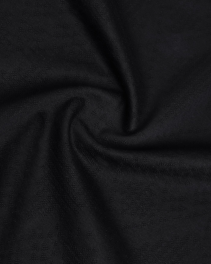 Black Textured Polo - Min Jun
