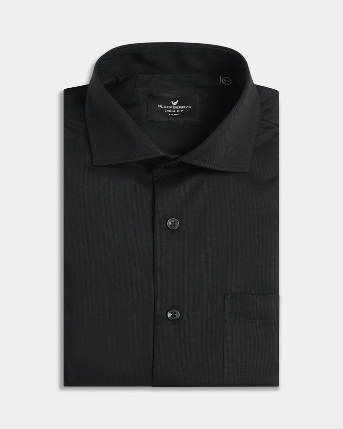 Black Textured Shirt - Klas