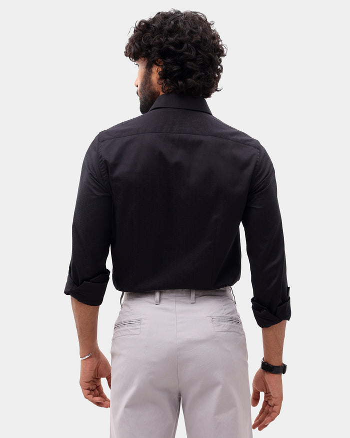 Black Textured Shirt - Network