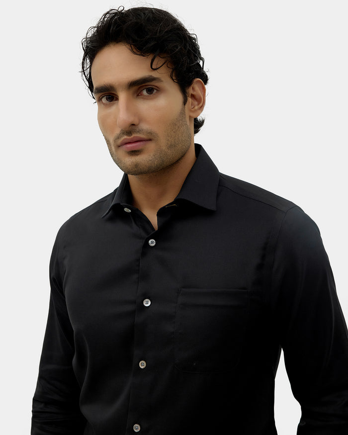 Black Textured Shirt - Twix