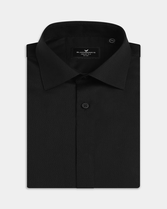 Black Textured Shirt - Veston