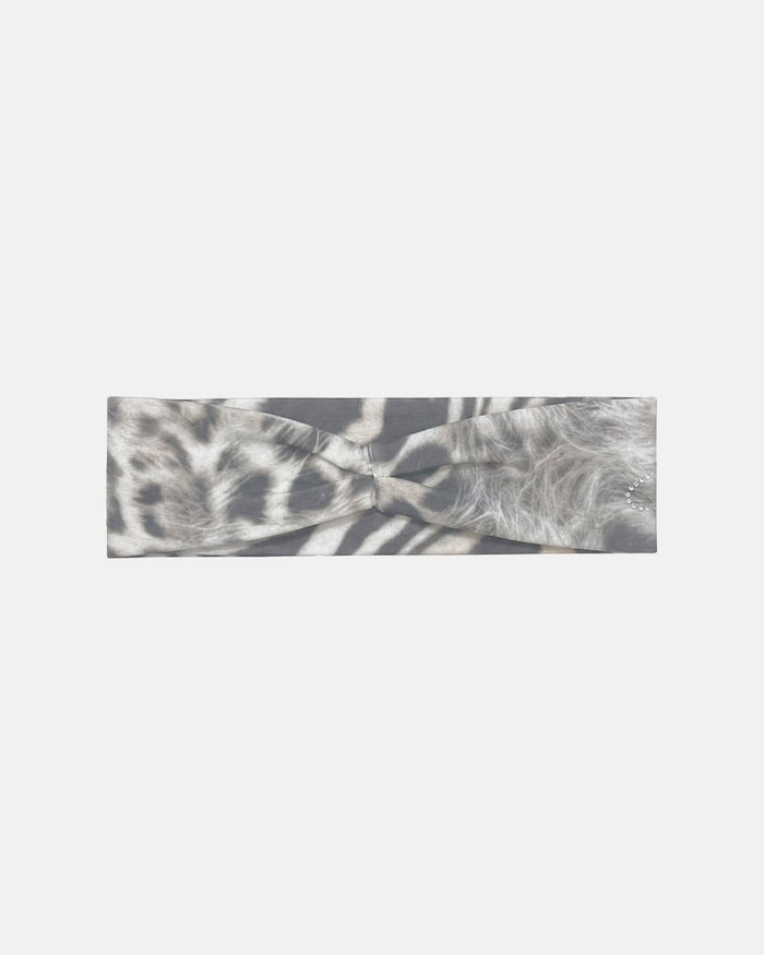 BLING HEADBAND LEOPARD - grey leopard print headband, flat lay - Cold Culture