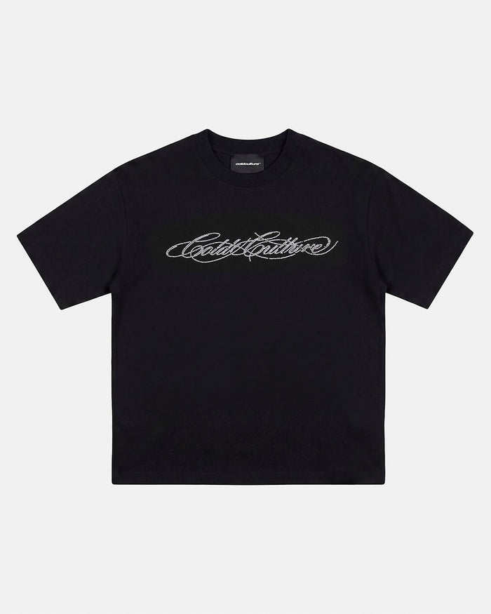BLING REGULAR TEE BLACK - Cold Culture
