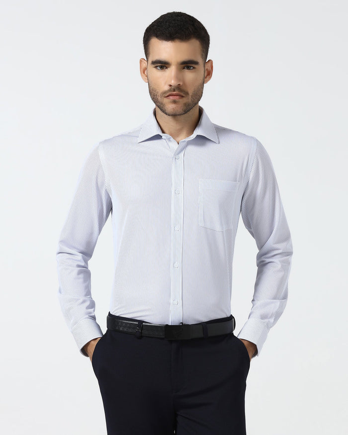 Blue Non Iron Stripe Shirt - Epic E
