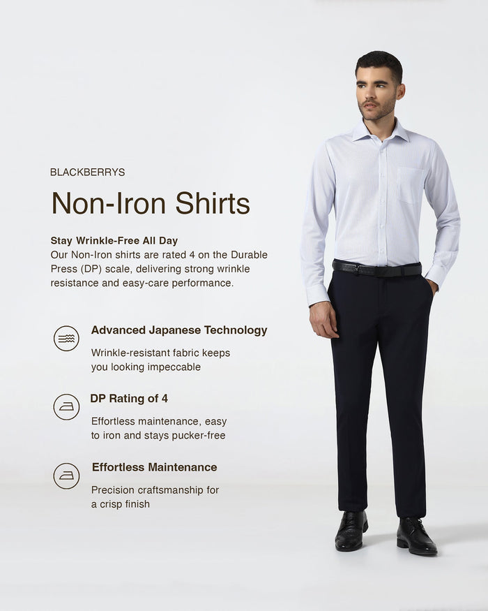 Blue Non Iron Stripe Shirt - Epic E