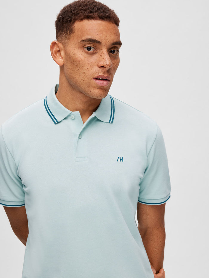 Blue Organic Cotton Polo T-shirt