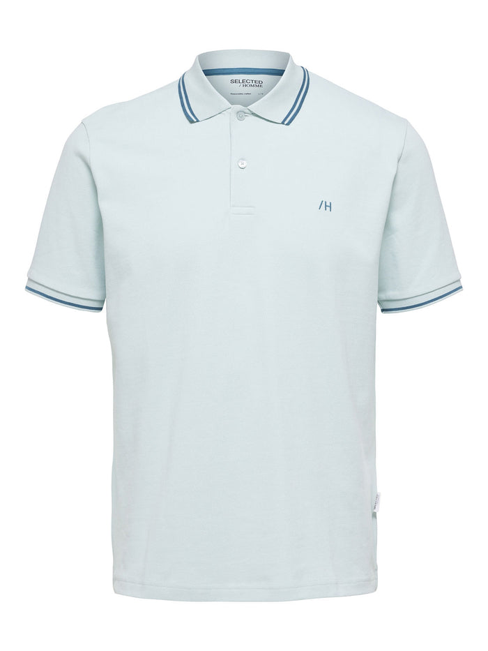 Blue Organic Cotton Polo T-shirt