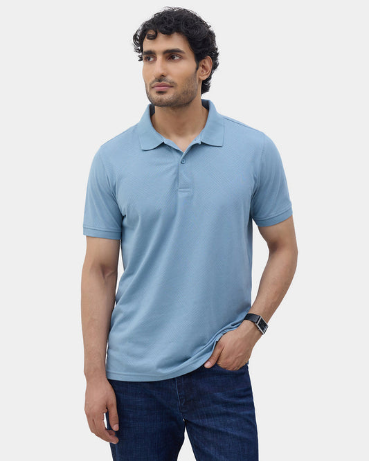 SHORT SLEEVE SLIM FIT STRUCTURE T-SHIRT