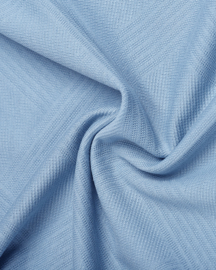 Blue Textured Polo - Lina
