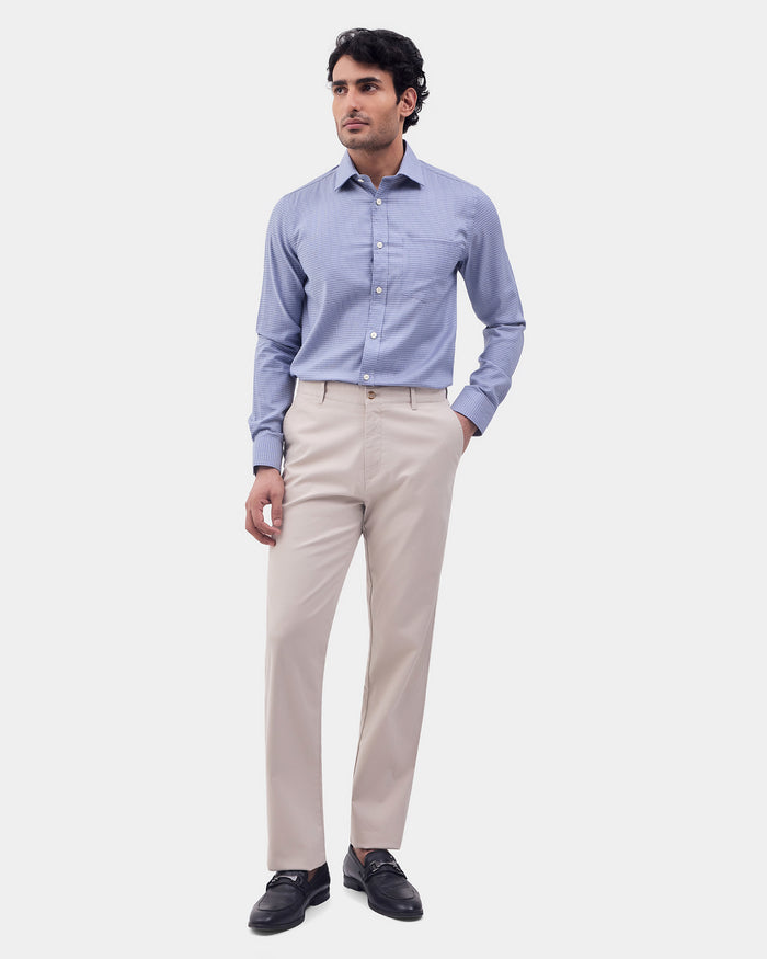 Blue Textured Shirt - Rivon