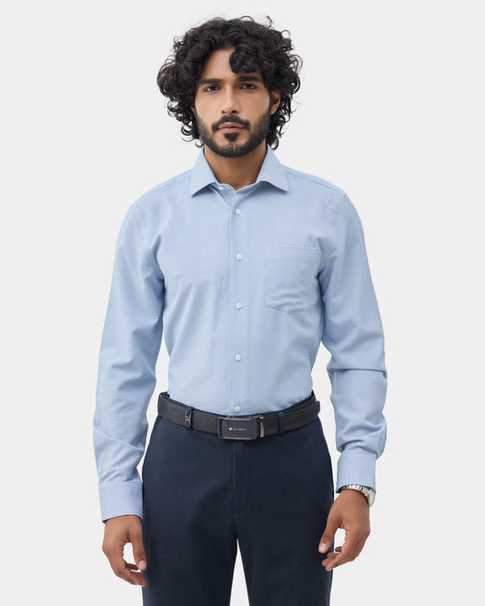 LONG SLEEVE EASE FIT DOBBY SHIRT