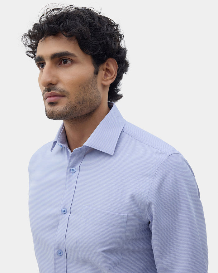Blue Unwrinkle Textured Shirt - Sigma