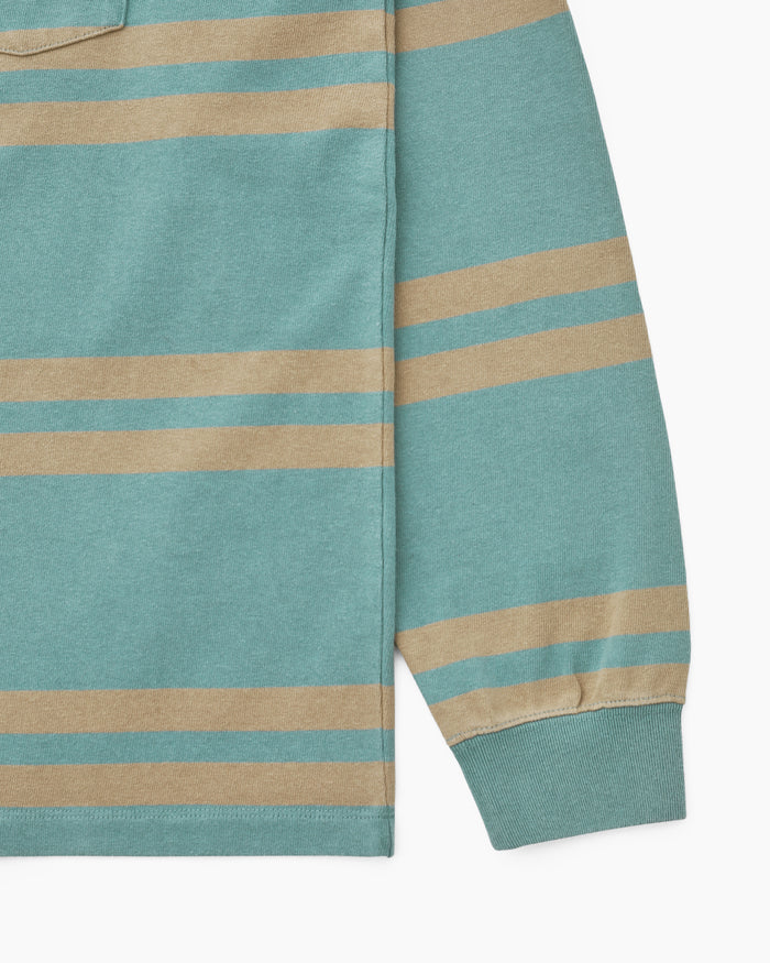 Bold Stripe L/S Tee Dusty Green