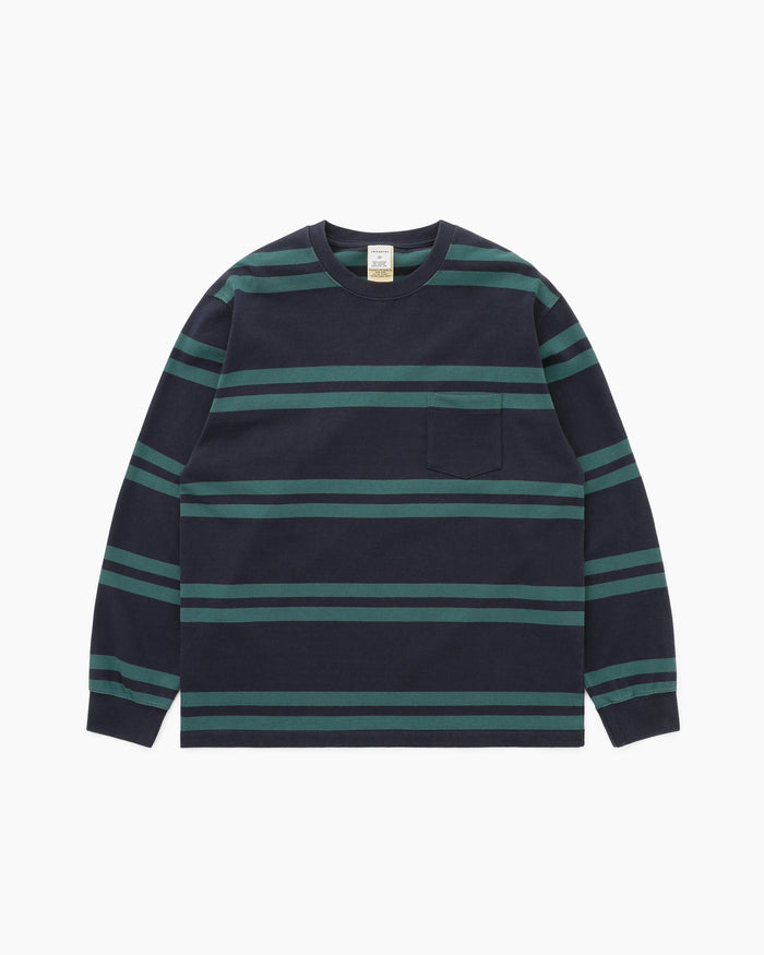 Bold Stripe L/S Tee Navy