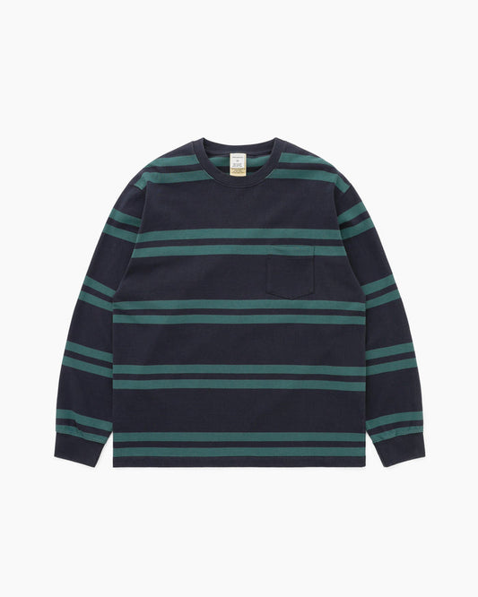 Bold Stripe L/S Tee Navy
