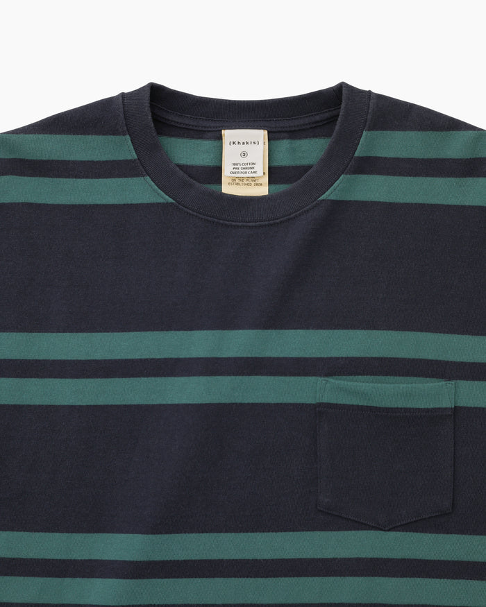 Bold Stripe L/S Tee Navy