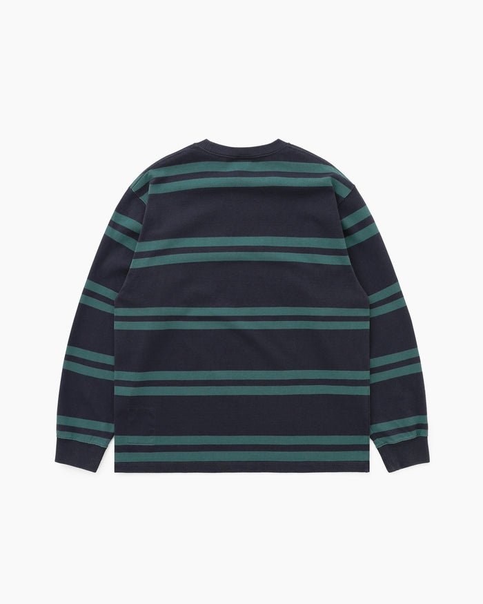 Bold Stripe L/S Tee Navy