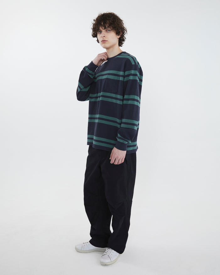 Bold Stripe L/S Tee Navy