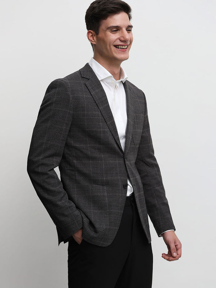 Brown Check Blazer