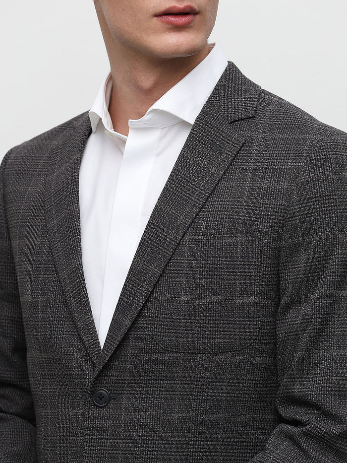 Brown Check Blazer