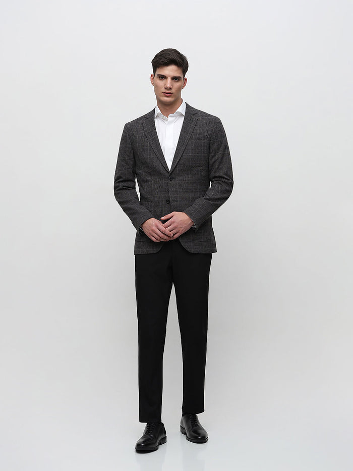 Brown Check Blazer