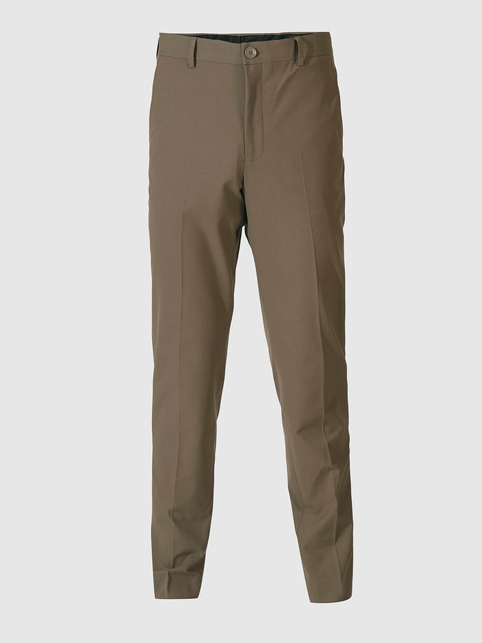Brown Mid Rise Slim Fit Trousers