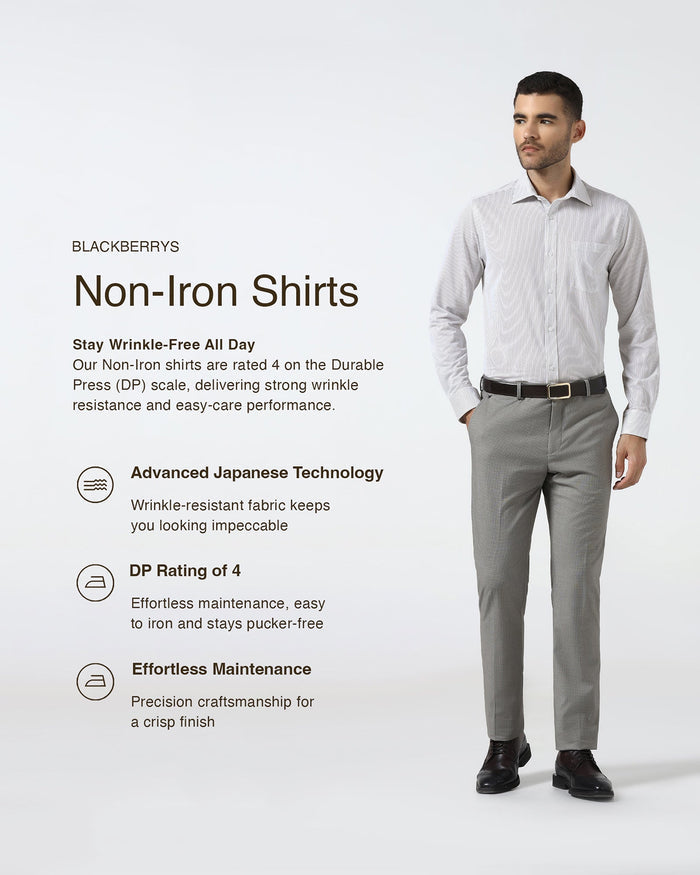 Brown Non Iron Stripe Shirt - Epic E