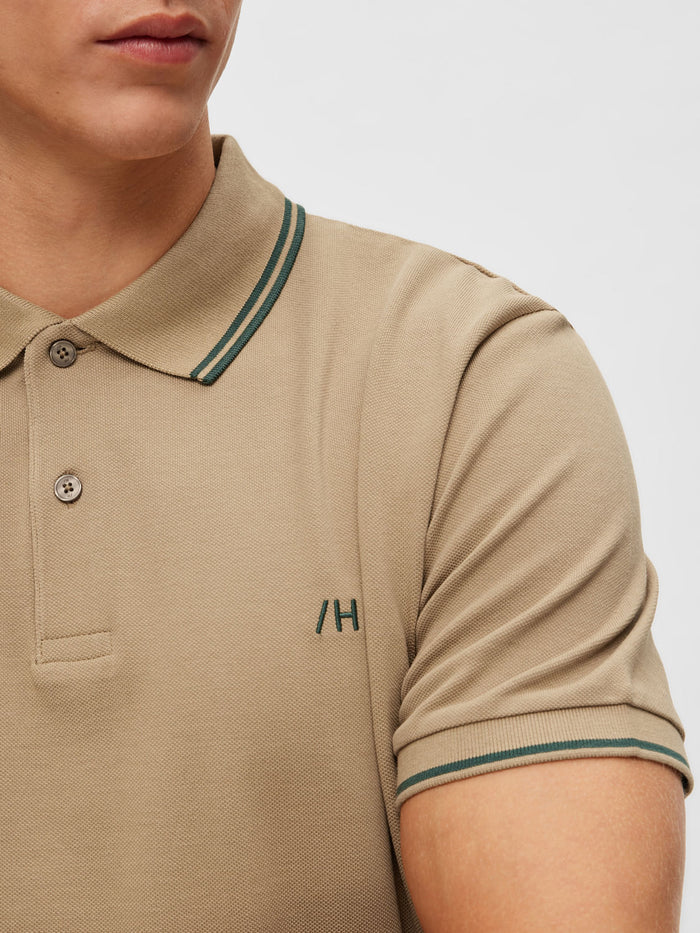 Brown Organic Cotton Polo T-shirt