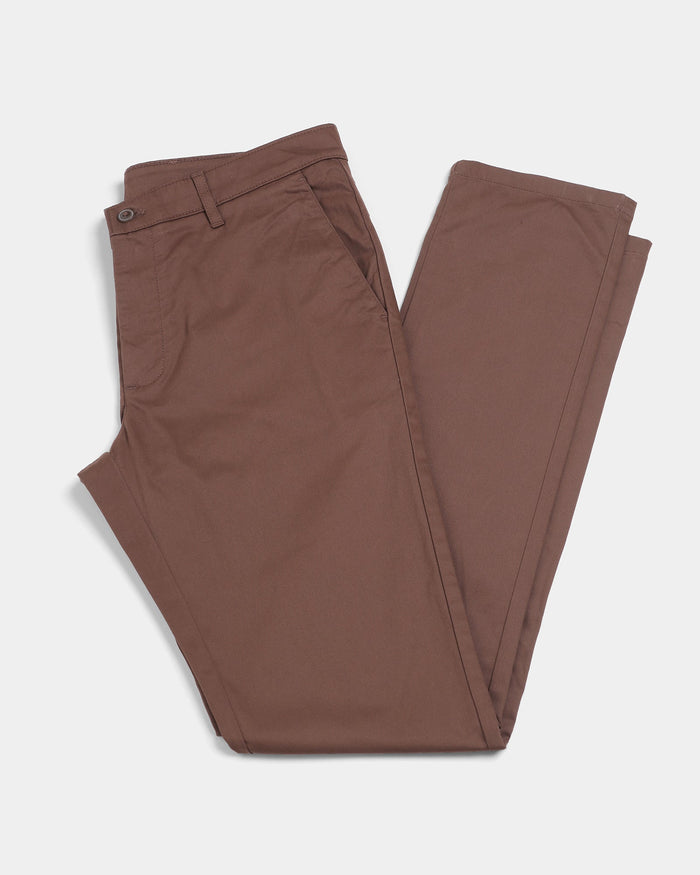 Brown Solid Khakis - Sinai