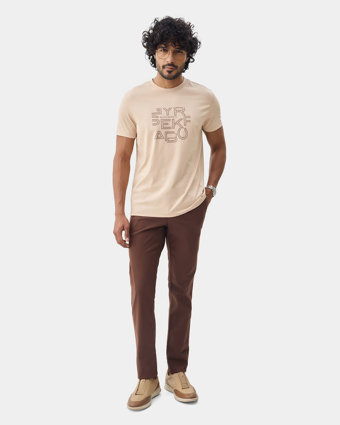 Brown Solid Khakis - Sinai