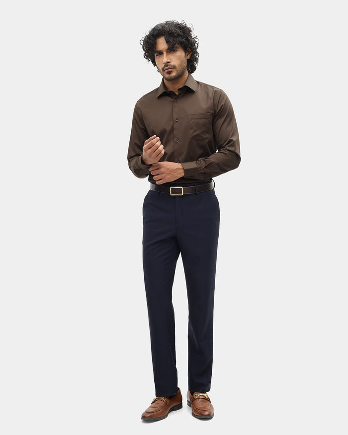 Brown Solid Shirt - Sylvia