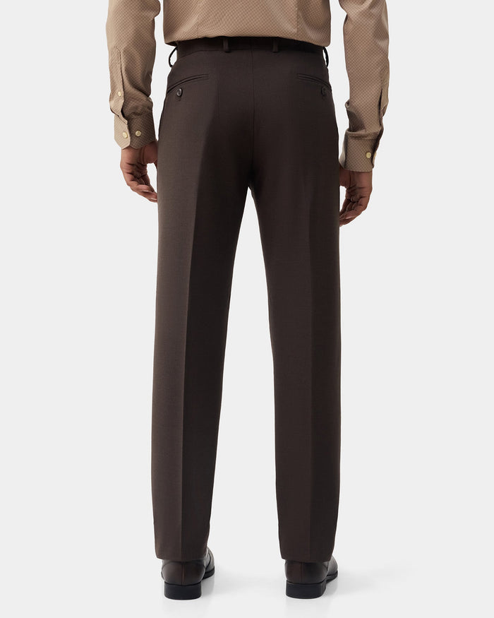 Brown Solid Trouser - Donny