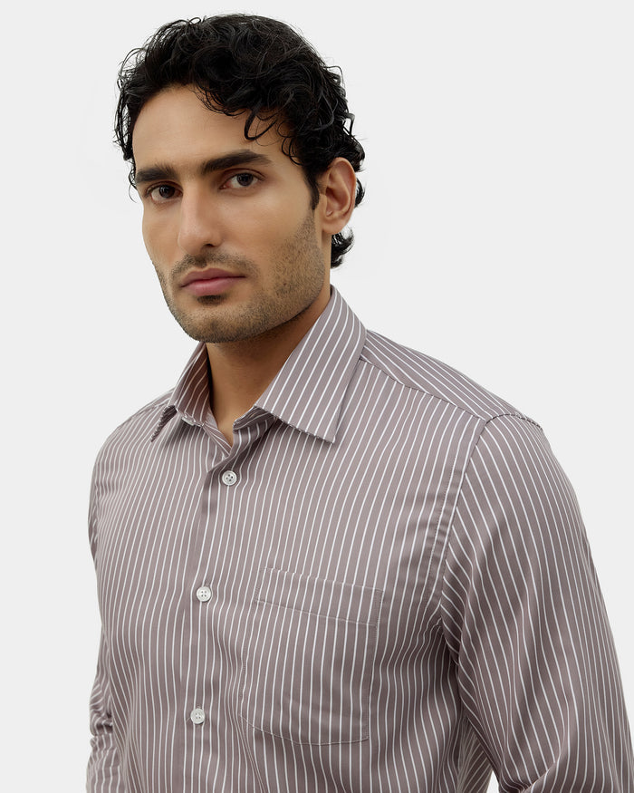 Brown Stripe Shirt - Soccer