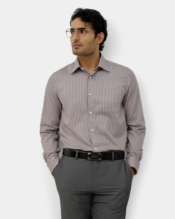 Brown Stripe Shirt - Soccer