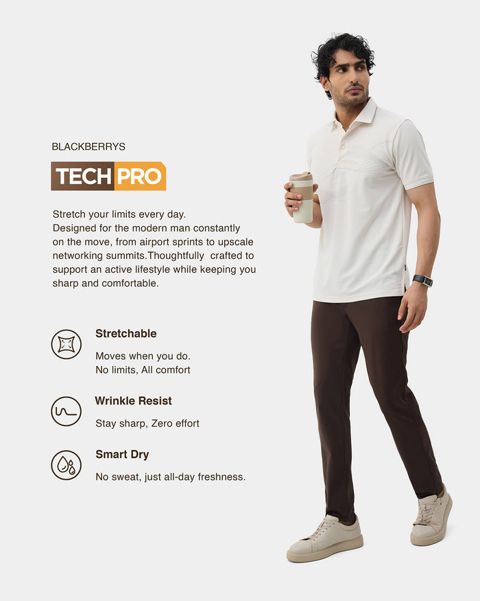 Brown TechPro Solid Khakis - Ziea