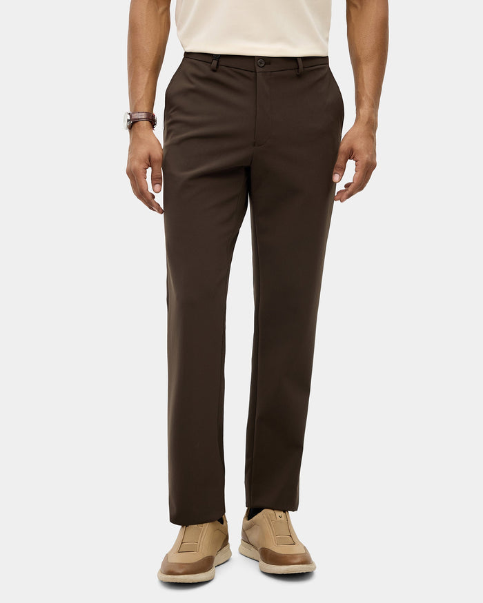 Brown TechPro Solid Trouser - Ashley