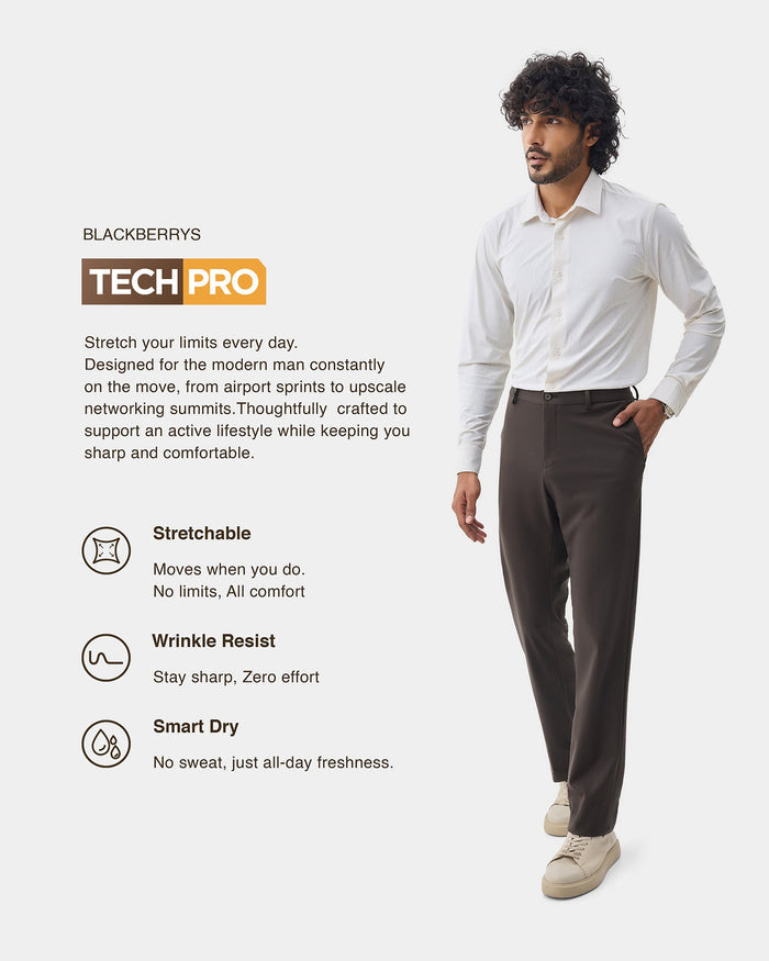 Brown TechPro Solid Trouser - Explorer