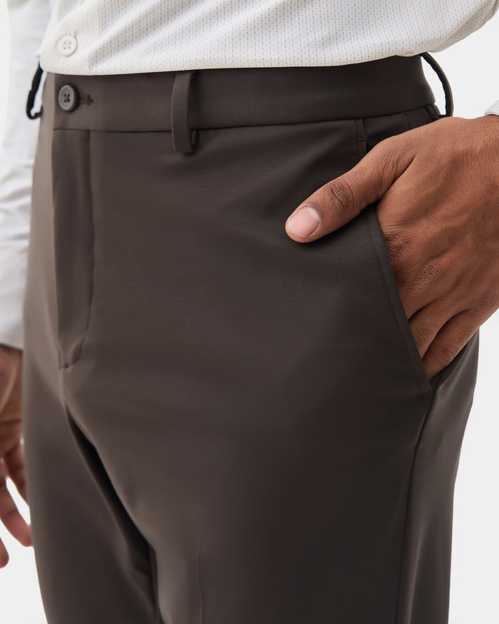 Brown TechPro Solid Trouser - Explorer