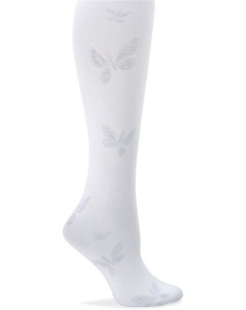 White butterfly print socks.