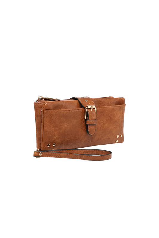 Cadence Buckle Wallet-Clutch Zip Top