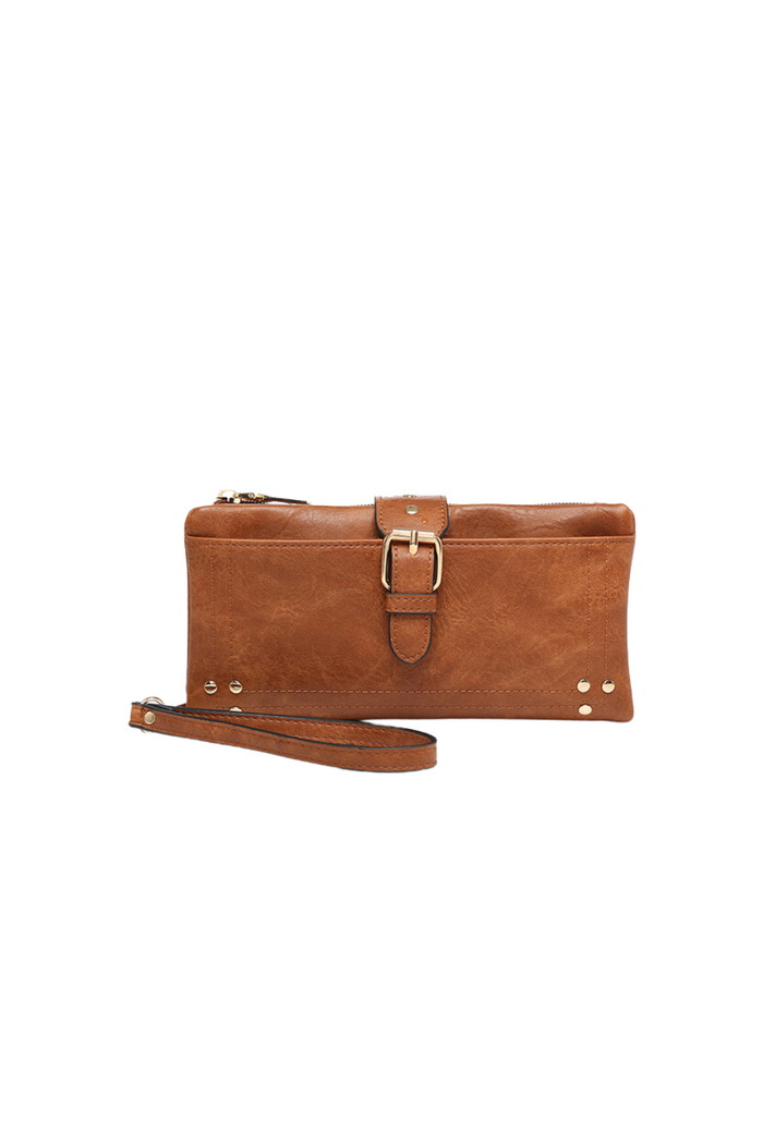 Cadence Buckle Wallet-Clutch Zip Top