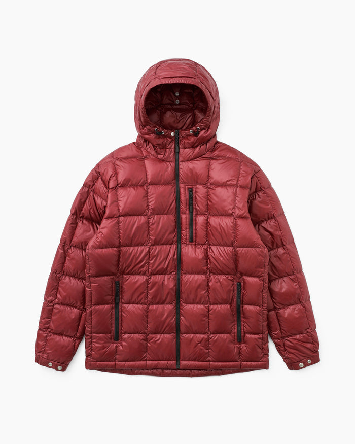 Camper Hooded Down Jacket Pale Red