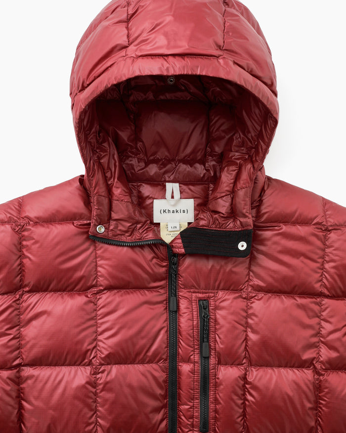 Camper Hooded Down Jacket Pale Red