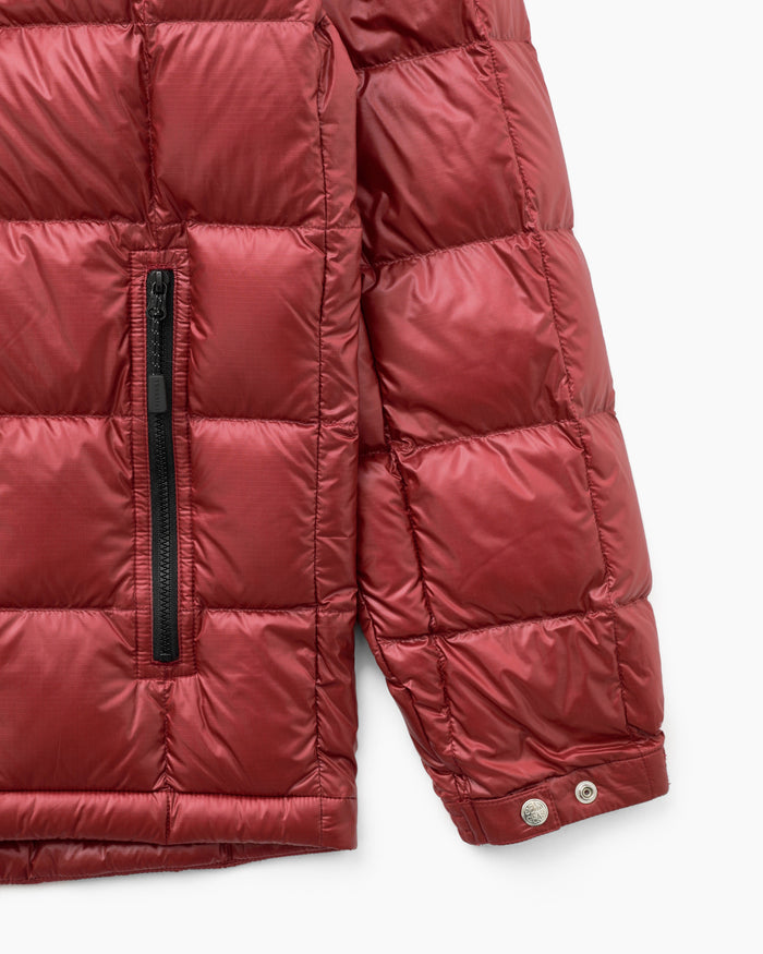 Camper Hooded Down Jacket Pale Red