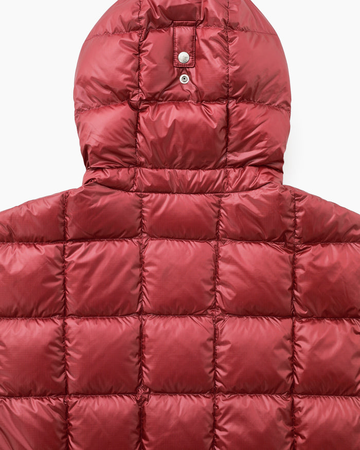 Camper Hooded Down Jacket Pale Red